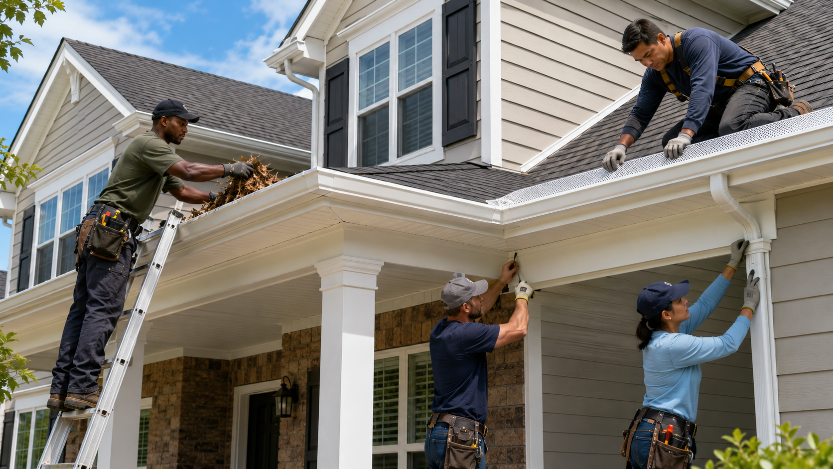 When to Repair, Clean, Add Guards, or Replace Seamless Gutters