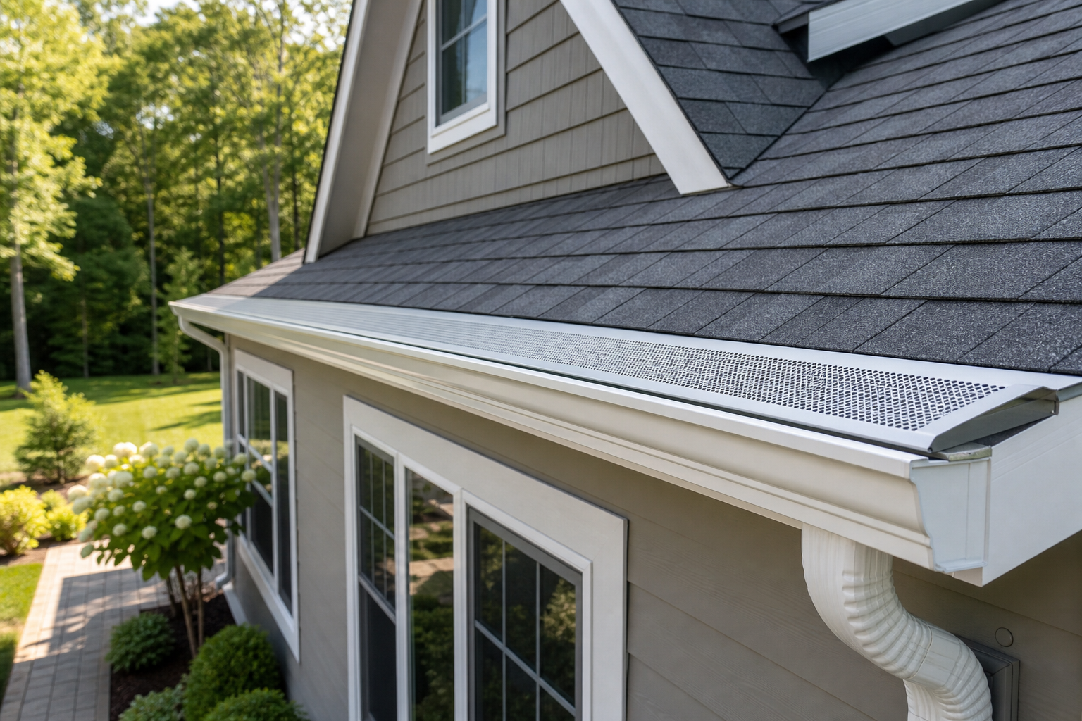 cleaning rain gutter gutter system